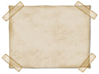 レトロな古紙テクスチャ　背景透過