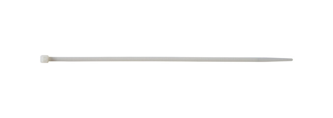 single white cable tie isolated