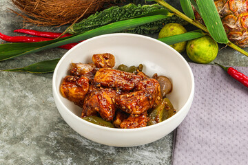 Indian cuisine - paneer with chilli