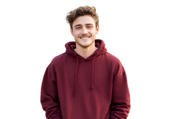 Cheerful Young Man in Hoodie Expressing Authentic Casual Joy and Gen Z Fashion with a Warm and Welcoming Smile