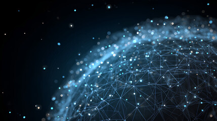 Fototapeta premium Futuristic Digital Network Globe Background Stock Vector