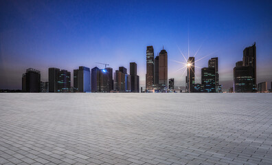 Stunning Urban Skyline at Twilight with Modern Architecture