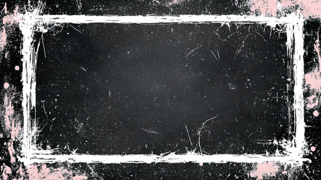 Grunge photo edge overlays set. Grunge punk frames with snow effect. Rectangular old rough edges with brush strokes and scratches. Realistic texture borders or frames for posters. Stock Vector - Powered by Adobe