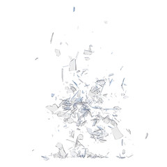 Naklejka premium Glass debris isolated transparent background 3d rendering PNG 