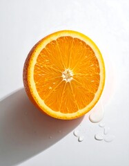 Orange slice on white background