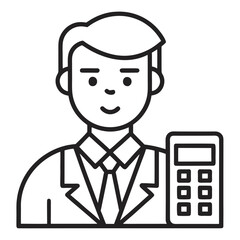 set of funny cartoon businessman