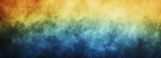 Obraz premium Yellow, green, and blue glowing grainy gradient abstract background with a noise texture, suitable for use as a banner, webpage header, poster, or cover design backdrop