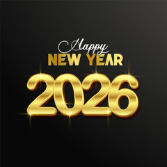 Happy New Year 2025 3D Style Card Design