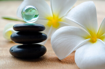 Black Zen stones with marble and with customizable space for text or ideas.