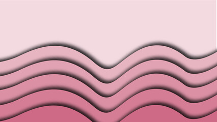 Abstract Stacked Wavy Layers in Pink Gradient