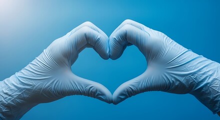 Hands form a heart shape, a romantic symbol of love and valentine concept for two people