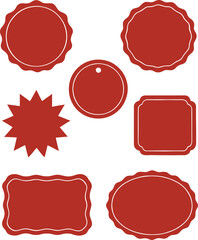 Vector illustration set of vintage badge and label collection with grunge frame elements