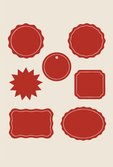 Vintage grunge vector illustration set of gold frames, labels, and banner elements for web design