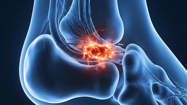 Ankle Pain Illustration Understanding Causes and Treatment Options.