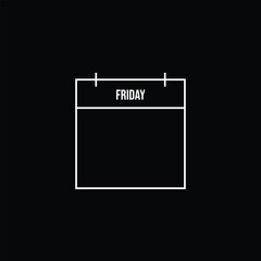 Friday Calendar Date Icon