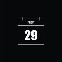 Friday 29th Calendar Icon