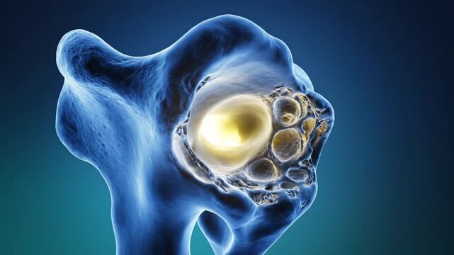 Bone Cancer Progression Malignant Tumor Growth and Metastasis in Human Bone Structure.