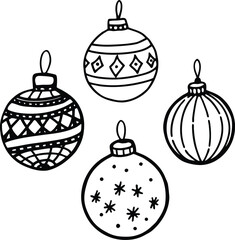 Merry christmas tree decoration ornament banner background card illustration
