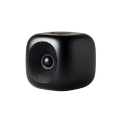 Obraz premium Modern black Bluetooth speaker mockup, isolated on transparent background