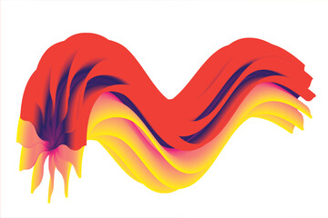 Red and yellow paint splash abstract art design