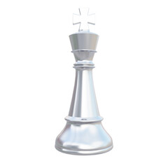 3d illustration of king chess for icons and symbols.3d render.