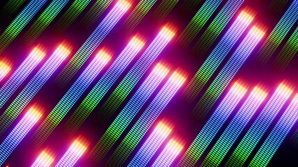 Seamless looping animation of colorful diagonal lines creating a vibrant and dynamic visual - Powered by Adobe