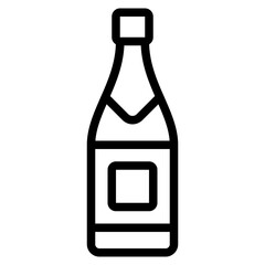 Simple Bottle Outline Icon