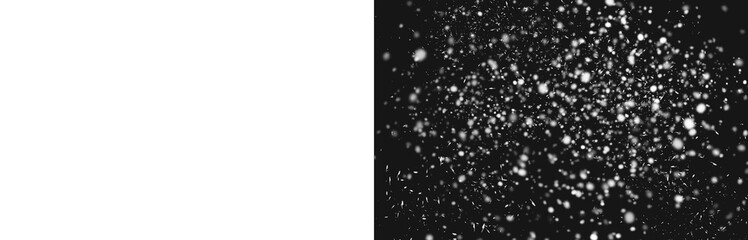 Snowfall Overlay, Falling Snow Texture on Transparent Background
