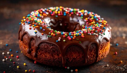 チョコレートがかかったドーナツ