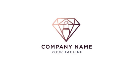Elegant Diamond Logo Design with Geometric Lines and Gradient Effect.