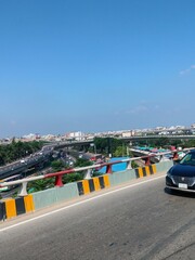 aerial view of the city of rotterdam wind turbine in the city
