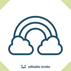 Rainbow Icon. Weather, Cloud, Clouds