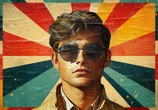 Vintage Pop Art Photo Effect Mockup