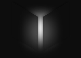 Minimalist Abstract Dark Background with Central Vertical Light Beam. Sleek, Modern, and Futuristic Design for Tech, Security, and Corporate Branding