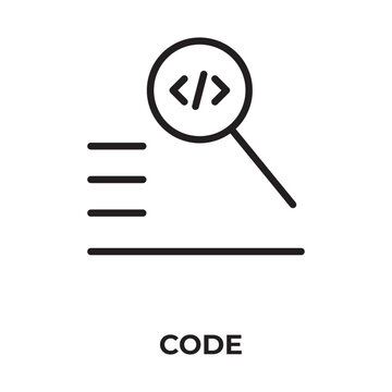 Code Vector, Icon Or Logo Sign Isolated Symbol Illustration
