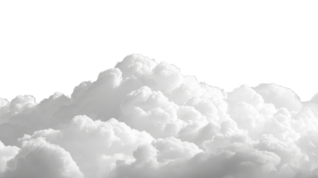 white clouds in sky or cloudscape texture isolated on white or transparent png - Powered by Adobe