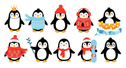 Whimsical Winter A Collection of Festive Penguin Illustrations