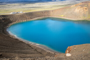 Viti Crater in Krafla Volcano in the Lake Myvatn Region of Northern Iceland