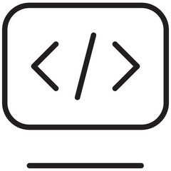 Obraz premium Coding Outline Icon