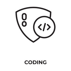Coding Vector, Icon Or Logo Sign Isolated Symbol Illustration