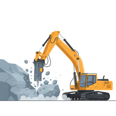 rock crusher truck. isolated on white background.