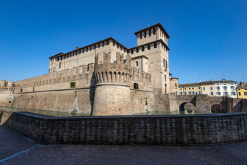 FONTANELLATO, ITALY, MARCH 20, 2025 - The Fortress of San Vitale in Fontanellato, Province of Parma, Emilia-Romagna, Italy