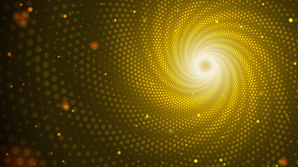 渦を巻くドットサークル