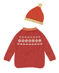 帽子とセーター