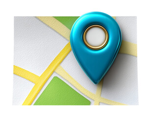 Brilliant location pin on map find local business navigation app icon modern teal pin easy directions isolated on png transparent background