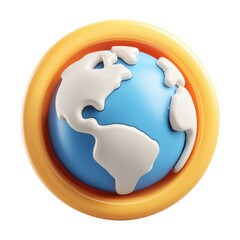 Global reach icon for website or app design emphasizing worldwide connectivity and global business modern and trendy isolated on png transparent background
