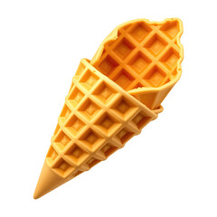 Crisp waffle cones stacked ready for delicious ice cream summer treats and sweet desserts promotions isolated on png transparent background