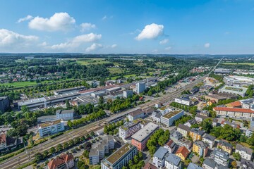 Ravensburg, zentrale Stadt der Region Bodensee-Oberschwaben aus der Vogelperspektive