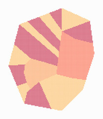 Nauru dotted map. Digital style map of the country on white background. Nauru shape with square dots. Colored dots style. Small size squares. Artistic vector illustration.