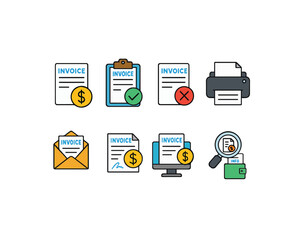 Invoice icons vector design illustration